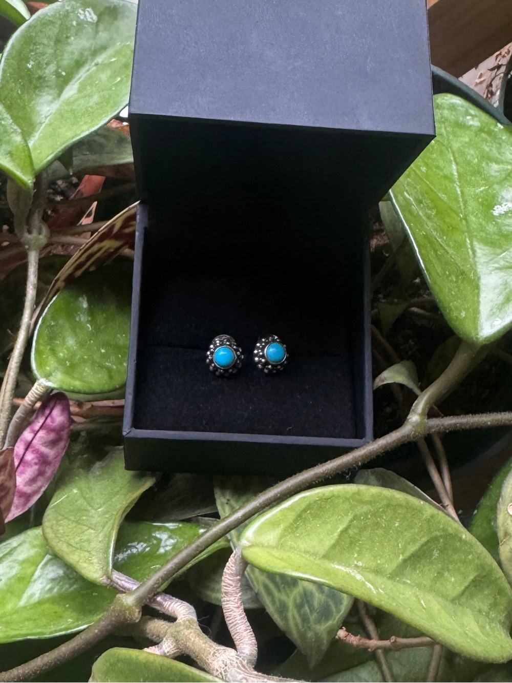 Vintage Sterling silver turquoise studs